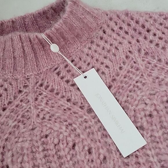 Jonathan Simkhai Palmer Lofty Alpaca Pullover in Lilac Melange - Picture 4 of 5